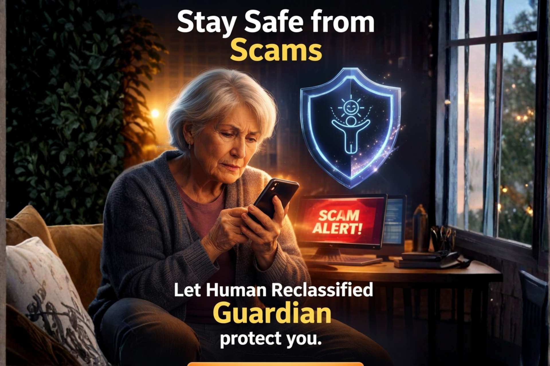 Elderly person checking phone